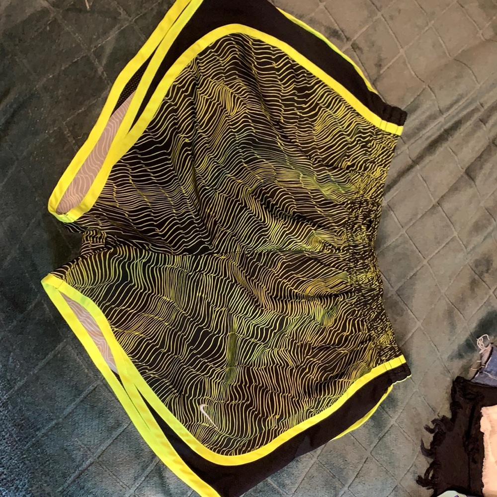 Nike (Medium) Dri-Fit Shorts / Black, Neon Green